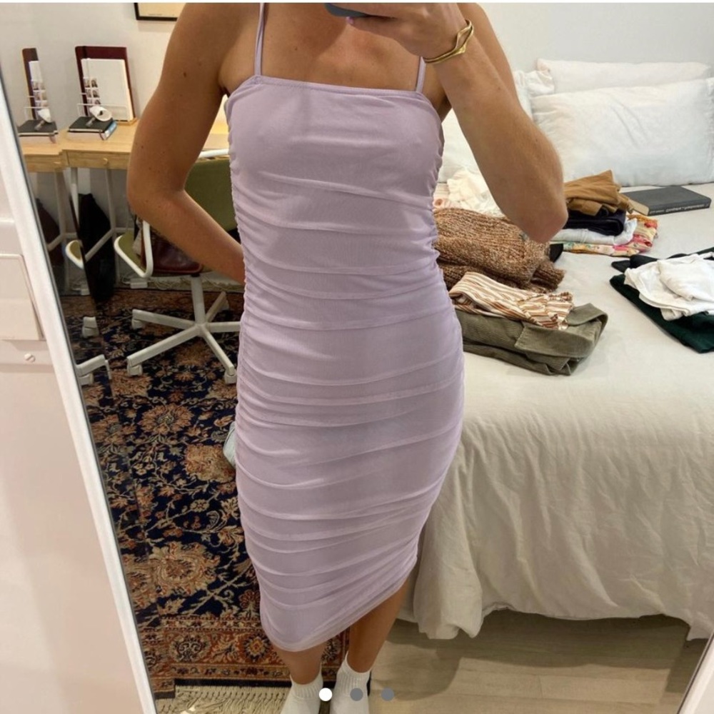 Pretty Little Thing ruched midi dress with tags!!